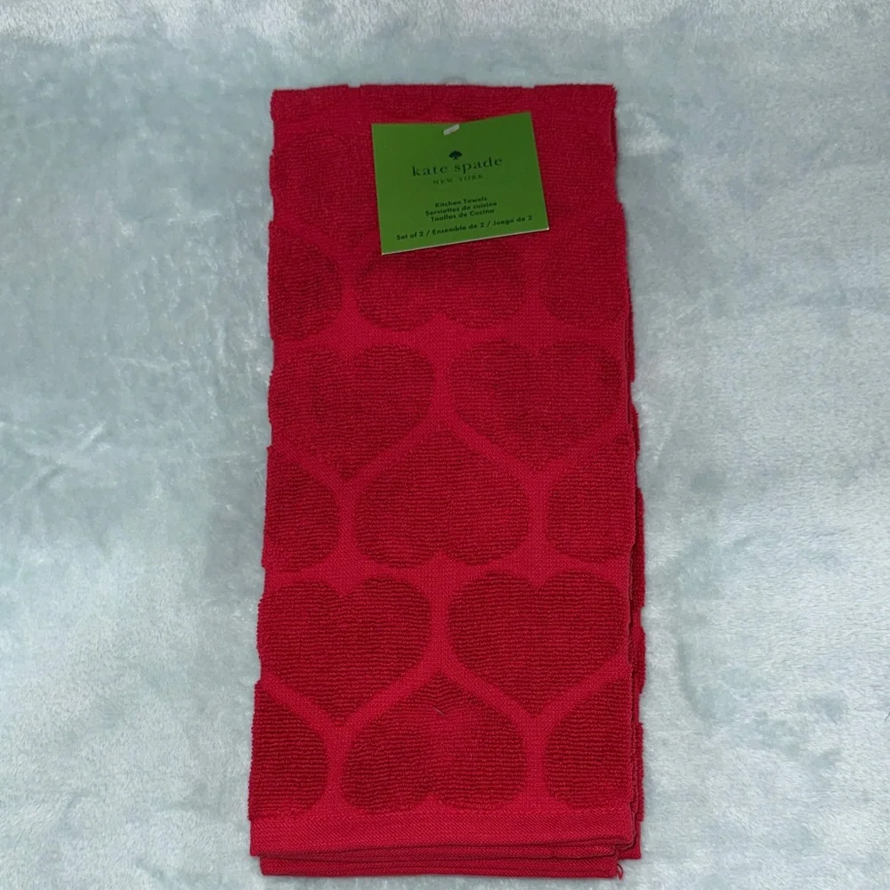 kate spade Red Heart Design Kitchen Towels